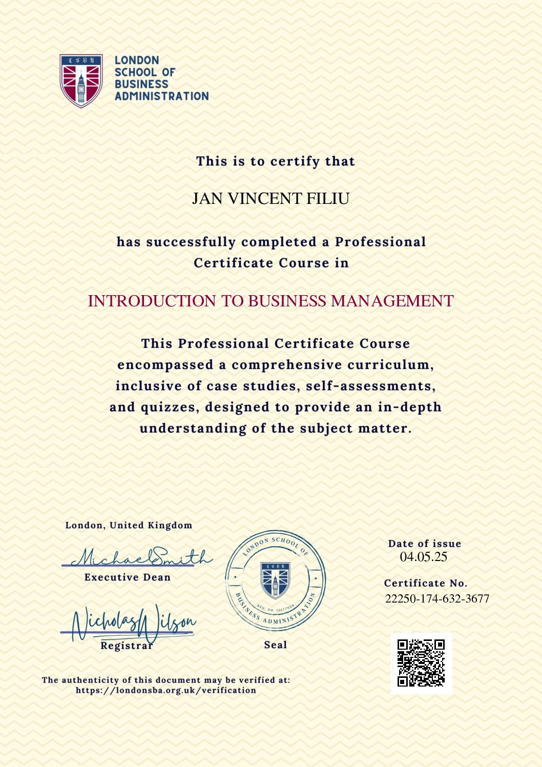 London Business School - Business Management