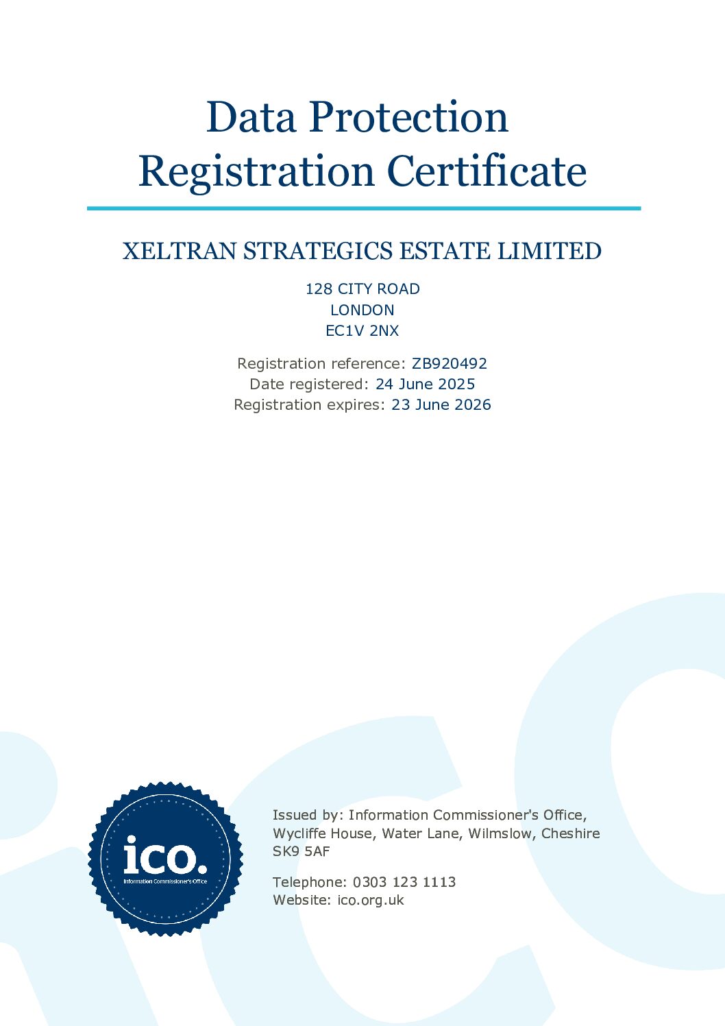 ICO -Registration Certificate -
